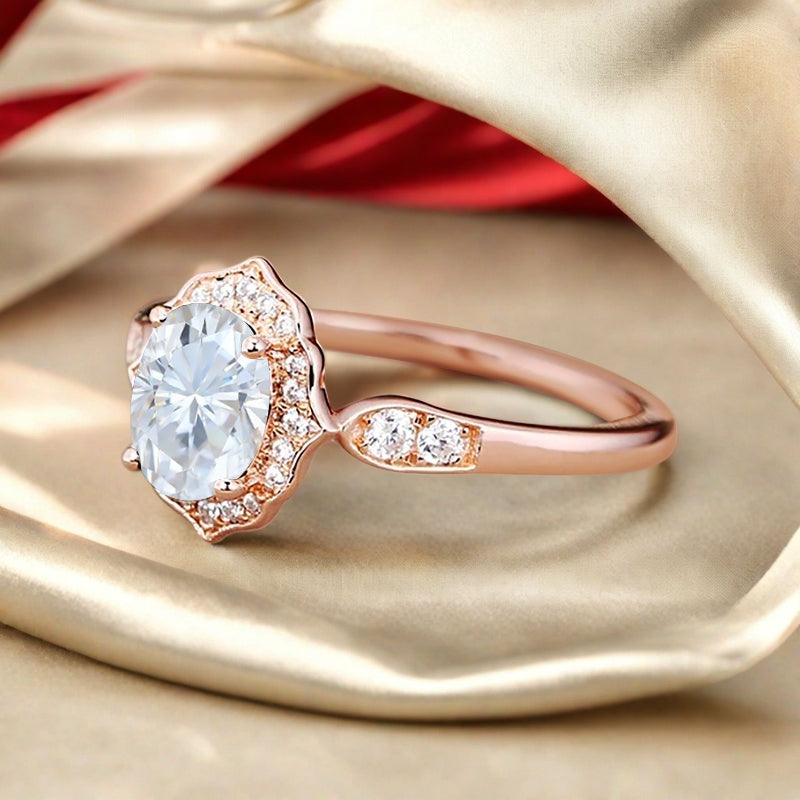 Bague de fiançailles vintage en forme de poire avec aigue-marine, ensemble de bagues de mariage uniques, cadeau d'anniversaire