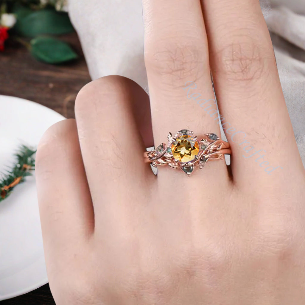 Bague de fiançailles vintage ovale en pierre de lune, bague de promesse unique en opale et moissanite