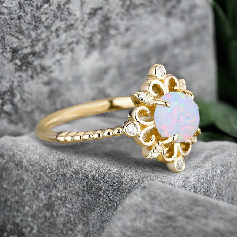 Bague de fiançailles vintage en forme de poire avec aigue-marine, ensemble de bagues de mariage uniques, cadeau d'anniversaire