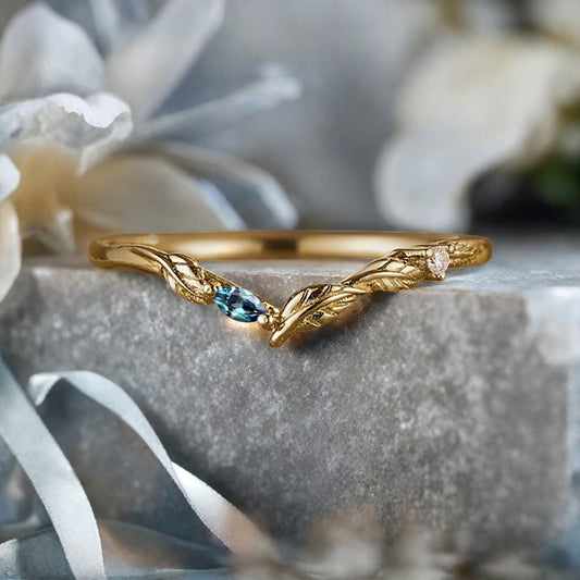 Vintage Oval Shape Alexandrite Engagement Ring Set Unique Alexandrite Gemstone Promise Bridal Ring Set Anniversary Gift