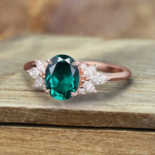 Bague de fiançailles vintage en forme de poire avec aigue-marine, ensemble de bagues de mariage uniques, cadeau d'anniversaire