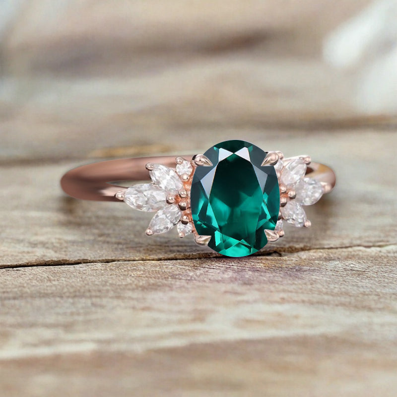 Bague de fiançailles vintage en forme de poire avec aigue-marine, ensemble de bagues de mariage uniques, cadeau d'anniversaire
