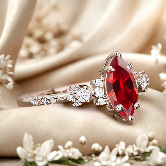 Bague de fiançailles vintage en forme de poire avec aigue-marine, ensemble de bagues de mariage uniques, cadeau d'anniversaire