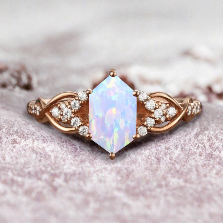 Bague de fiançailles en pierre de soleil ovale, bague de mariage unique en moissanite, cadeau pour elle