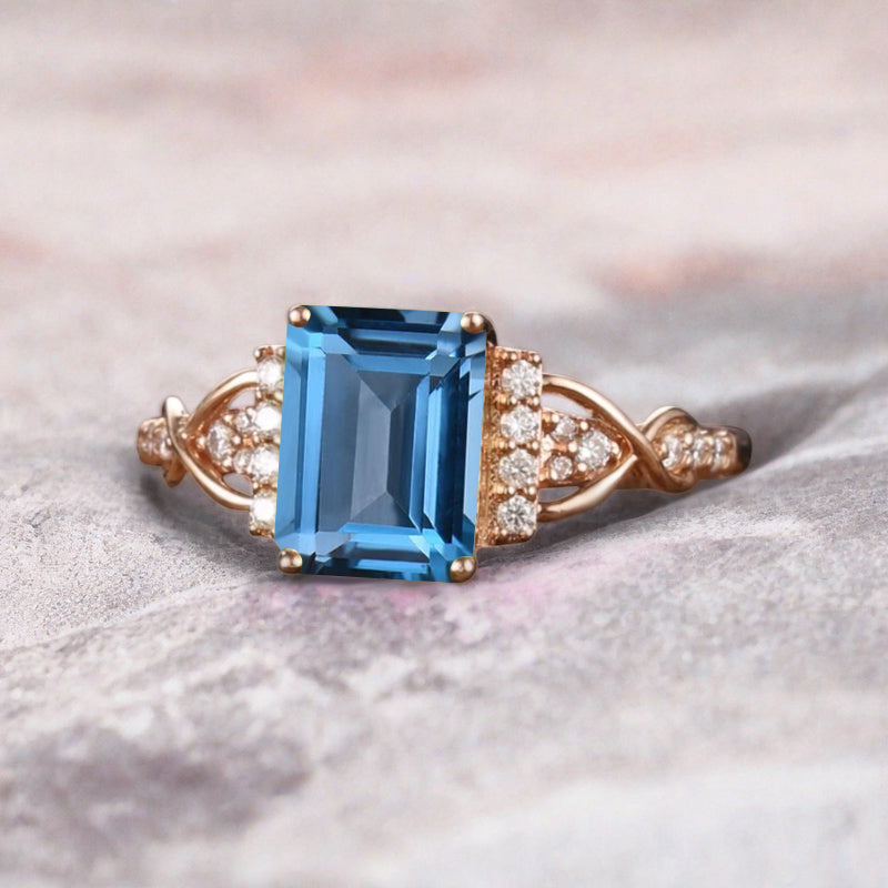 Bague de fiançailles en pierre de soleil ovale, bague de mariage unique en moissanite, cadeau pour elle