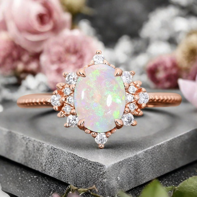 Bague de fiançailles vintage en forme de poire avec aigue-marine, ensemble de bagues de mariage uniques, cadeau d'anniversaire