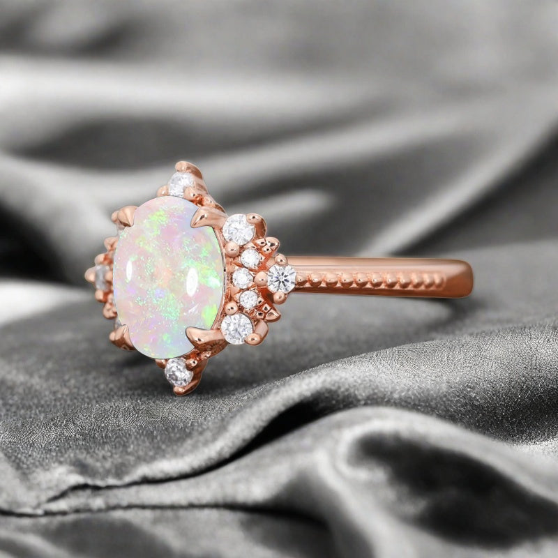 Bague de fiançailles vintage en forme de poire avec aigue-marine, ensemble de bagues de mariage uniques, cadeau d'anniversaire