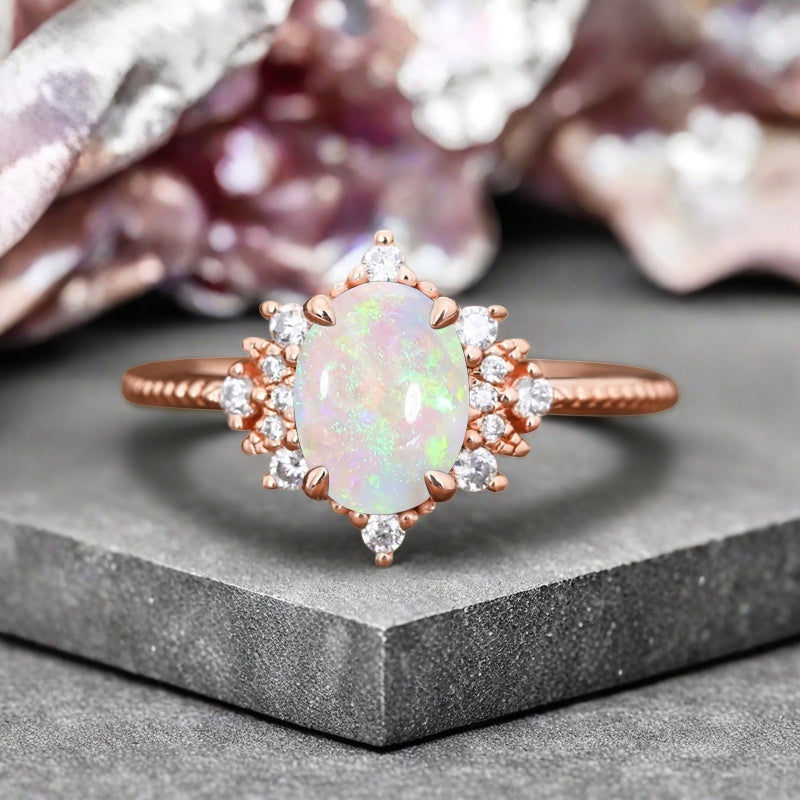 Bague de fiançailles vintage en forme de poire avec aigue-marine, ensemble de bagues de mariage uniques, cadeau d'anniversaire