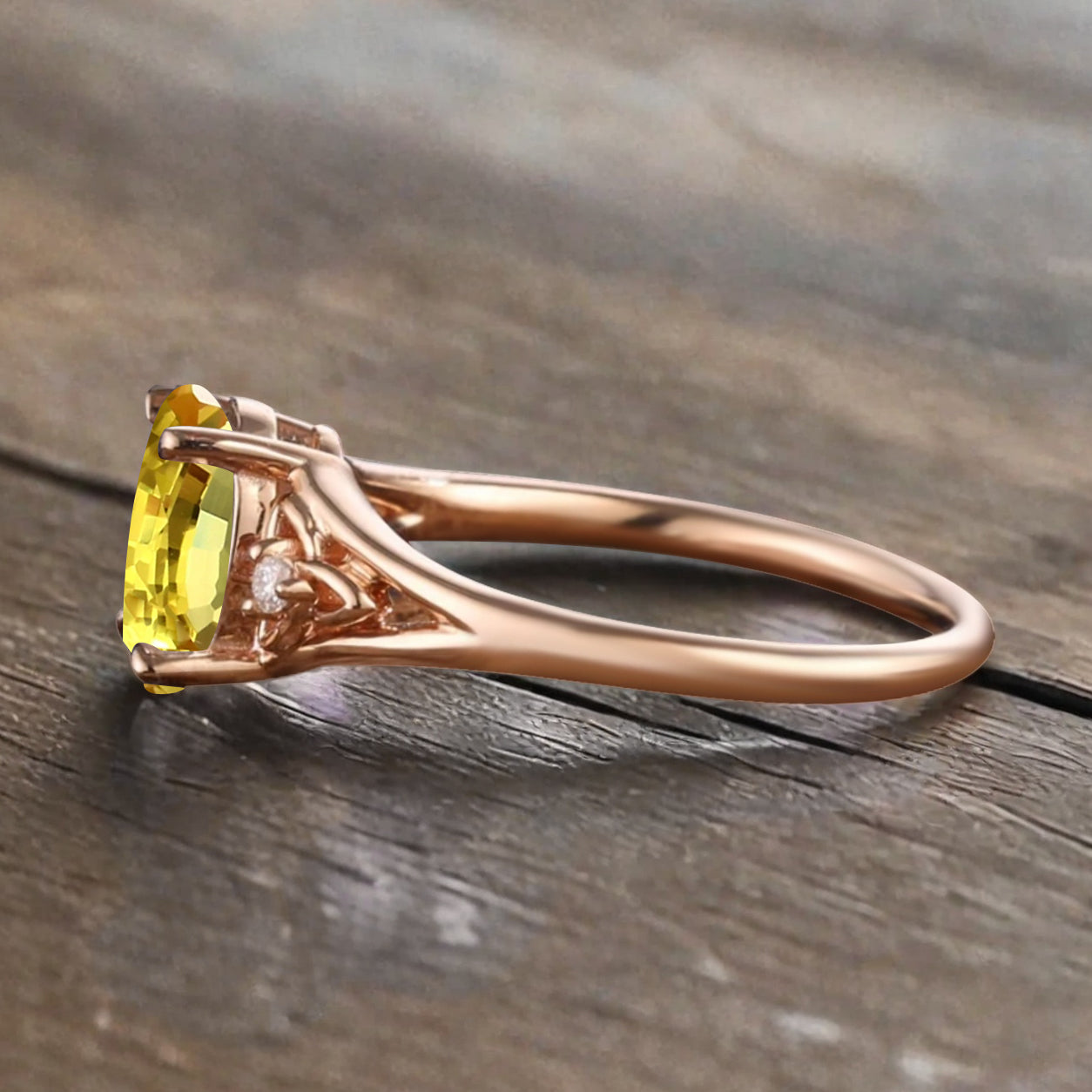 Bague de fiançailles vintage ovale en pierre de lune, bague de promesse unique en opale et moissanite