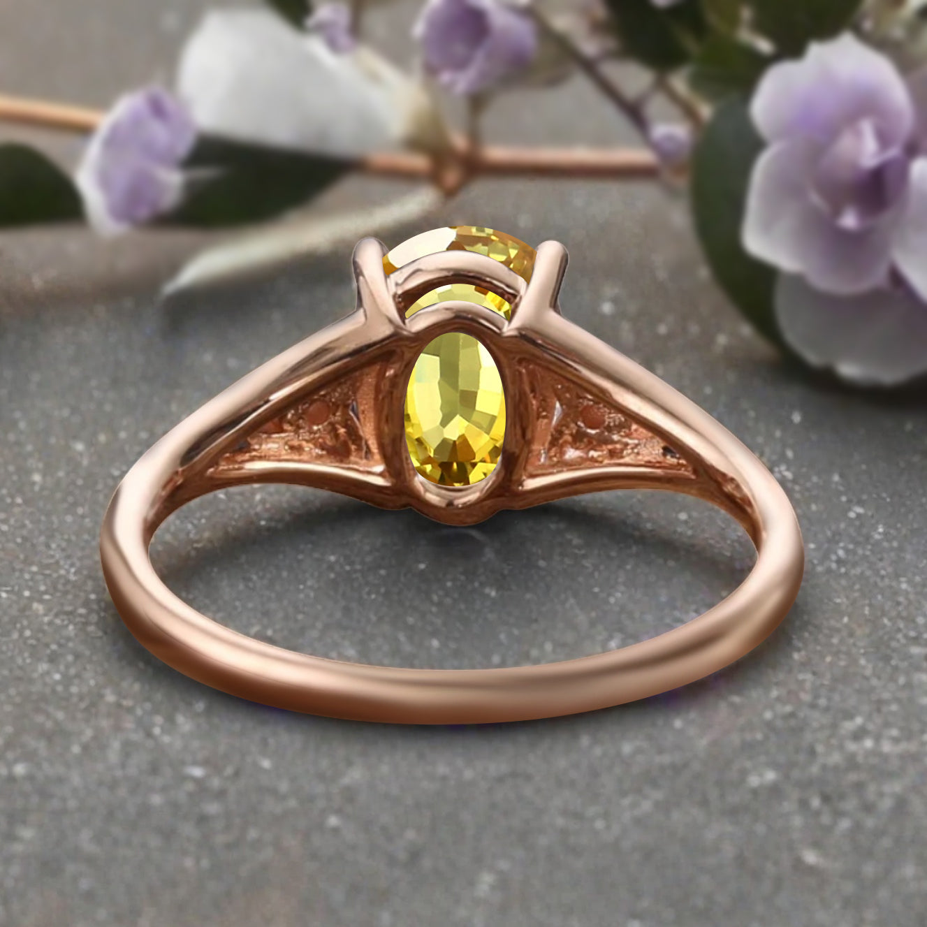 Bague de fiançailles vintage ovale en pierre de lune, bague de promesse unique en opale et moissanite