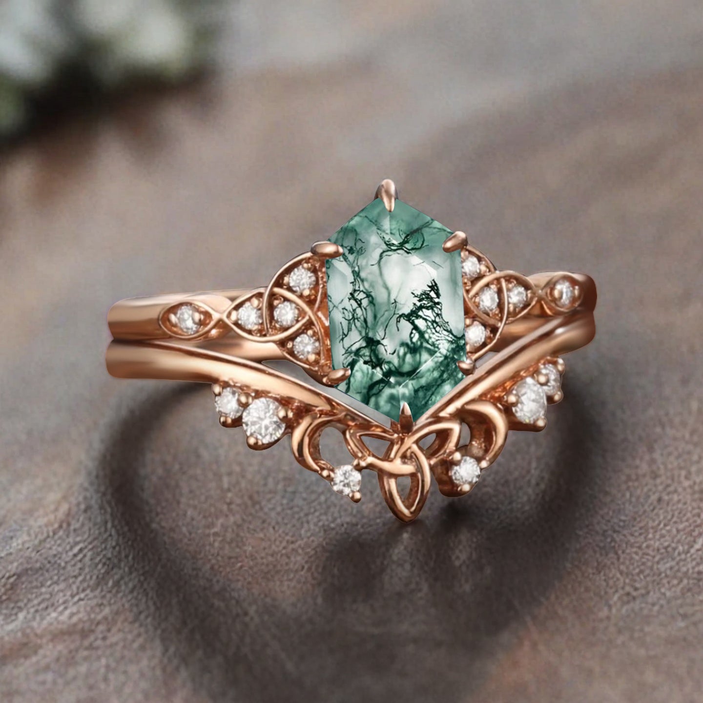 Vintage Birnenform Aquamarin Verlobungsring Set Unikat Versprechen Brautring Set Jubiläumsgeschenk