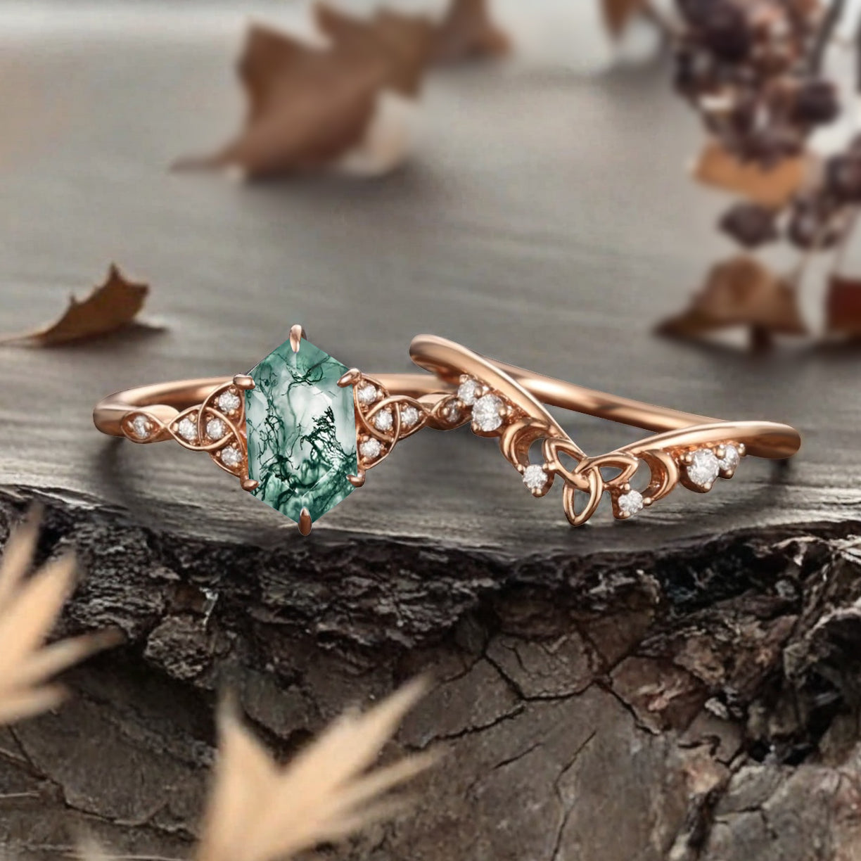 Vintage Birnenform Aquamarin Verlobungsring Set Unikat Versprechen Brautring Set Jubiläumsgeschenk