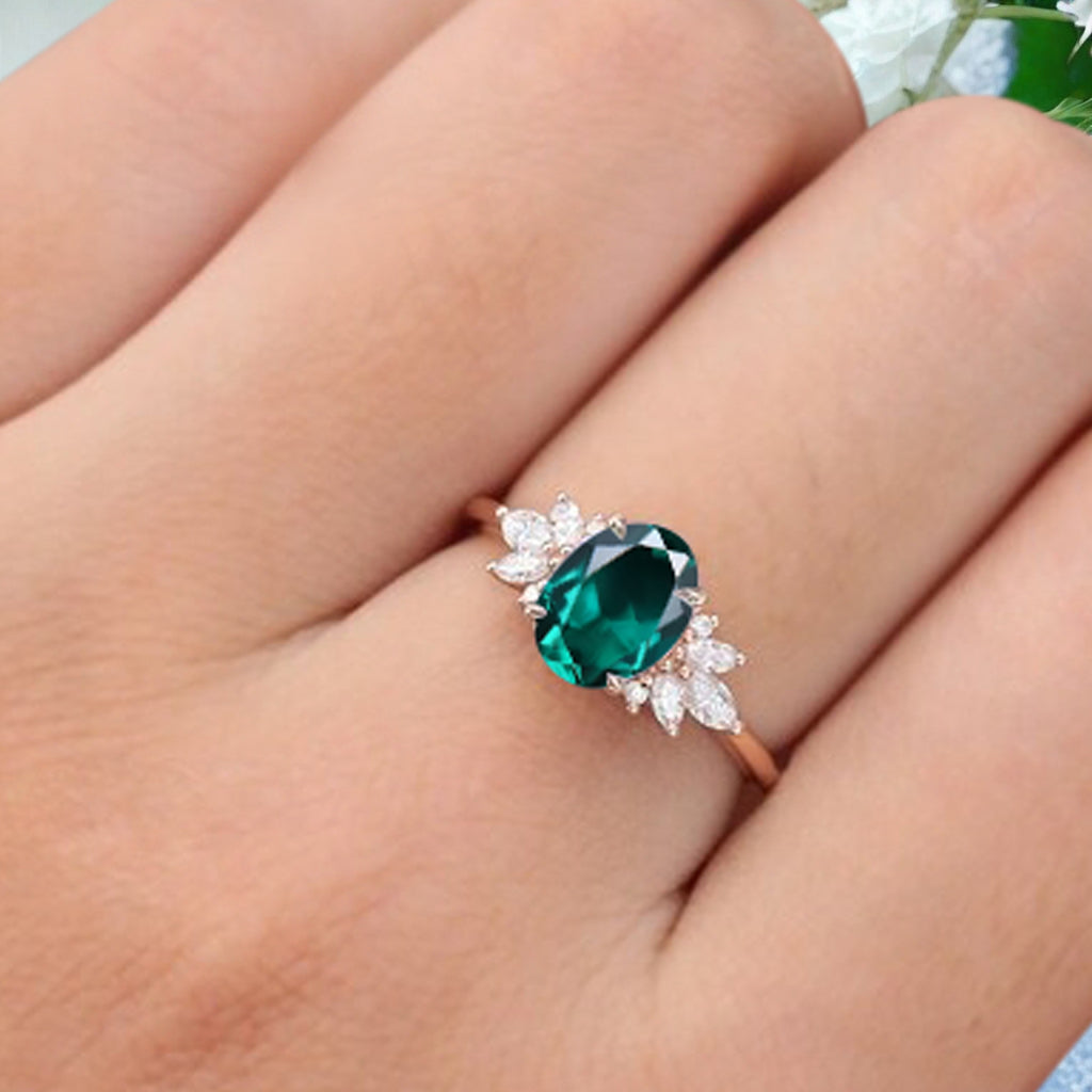 Bague de fiançailles vintage en forme de poire avec aigue-marine, ensemble de bagues de mariage uniques, cadeau d'anniversaire