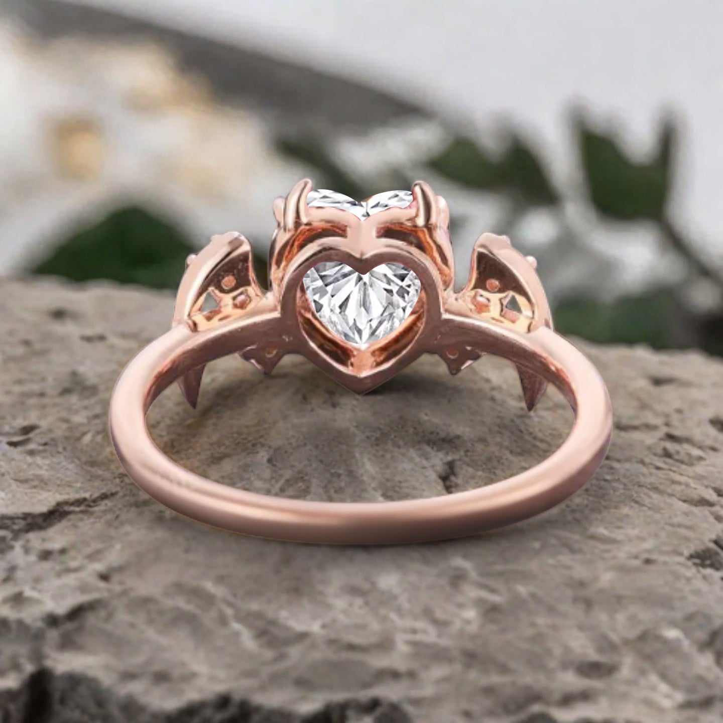 Bague de fiançailles vintage ovale en pierre de lune, bague de promesse unique en opale et moissanite