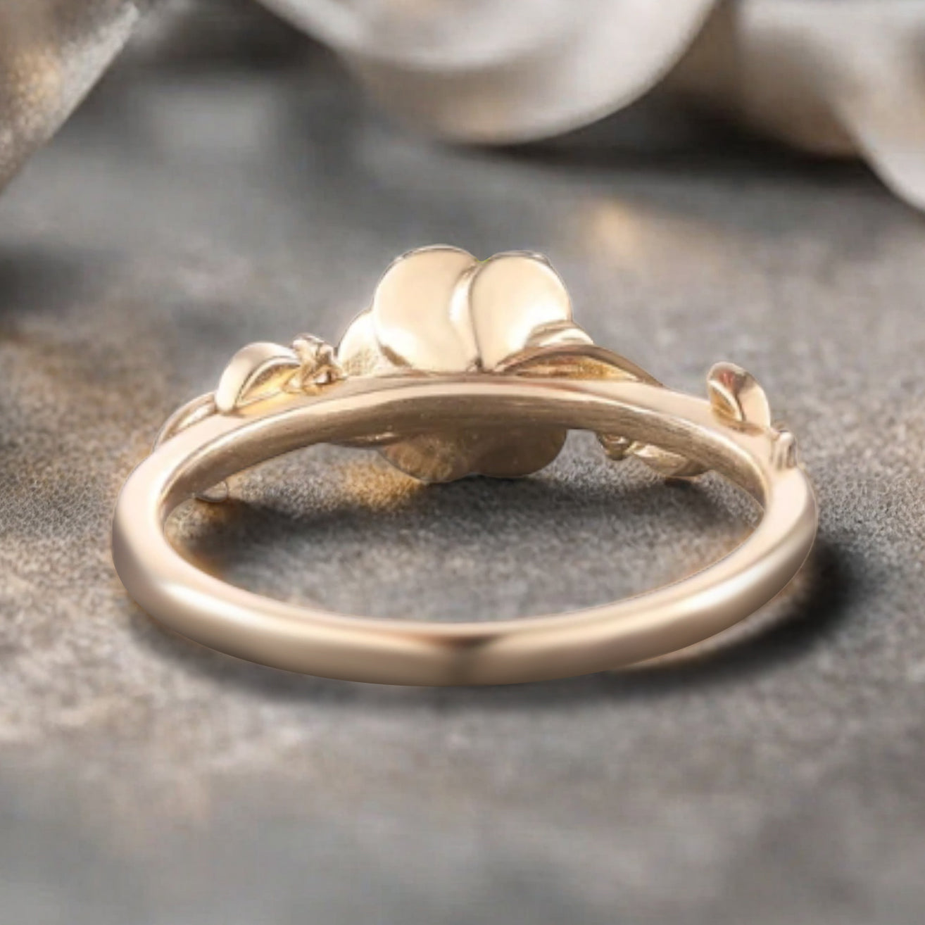 Bague de fiançailles vintage ovale en pierre de lune, bague de promesse unique en opale et moissanite