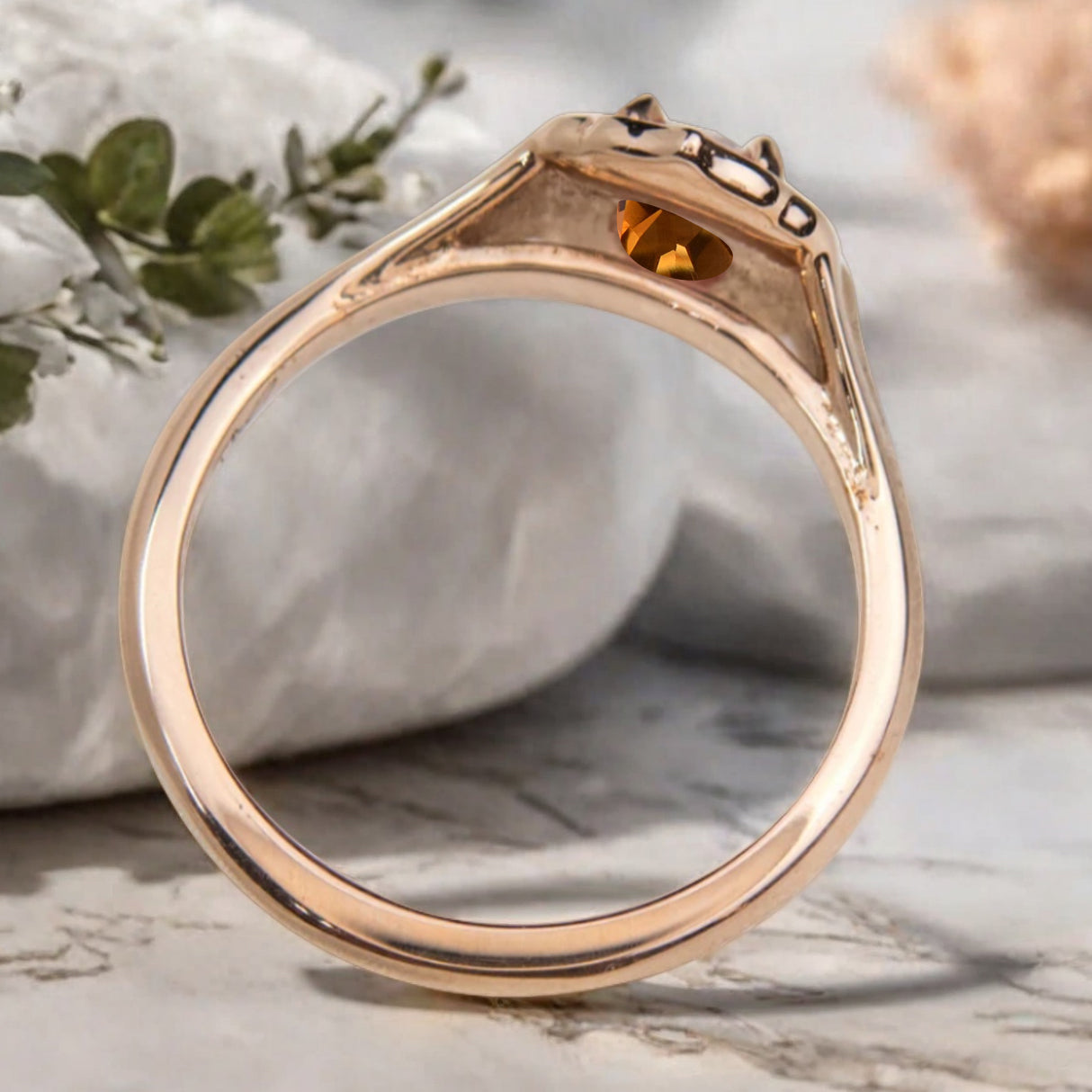 Vintage Citrine Ring Solid Gold Oval Cut Citrine Engagement Halo Ring Unique Moissanite Promise Ring Anniversary Gift Ring For Women