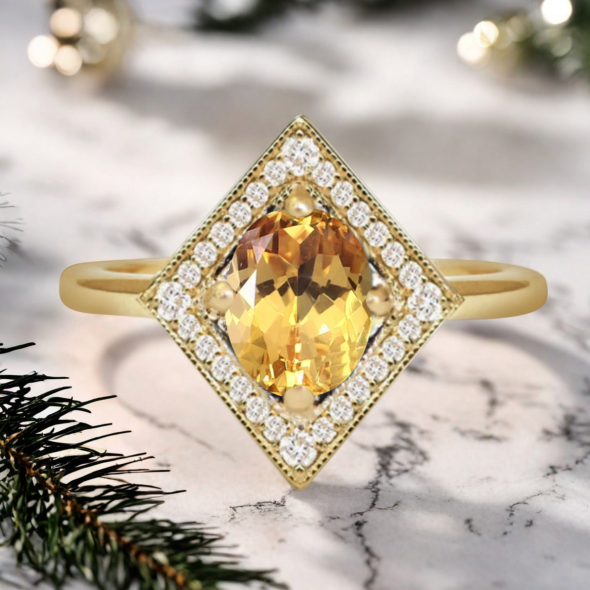 Vintage Citrine Wedding Ring Unique Oval Shape Citrine Engagement Ring Antique Moissanite Bridal Ring Promise Ring Anniversary Gift Ring
