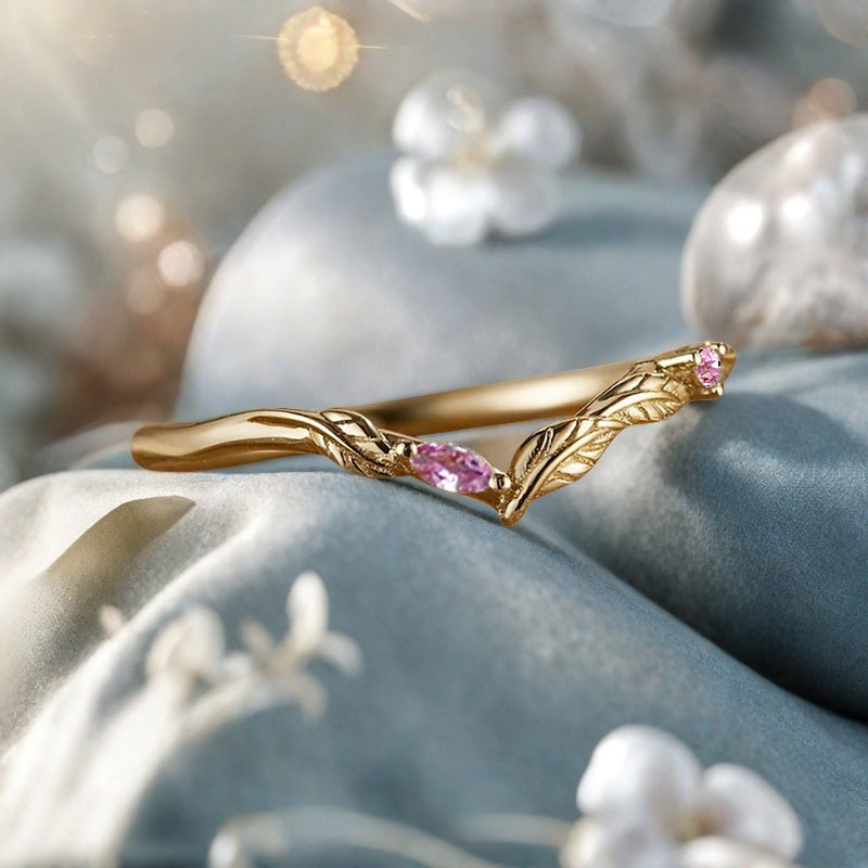 Vintage Oval Shape Moss Agate Engagement Ring Set Unique Pink Sapphire Gemstone Promise Bridal Ring Set Anniversary Gift