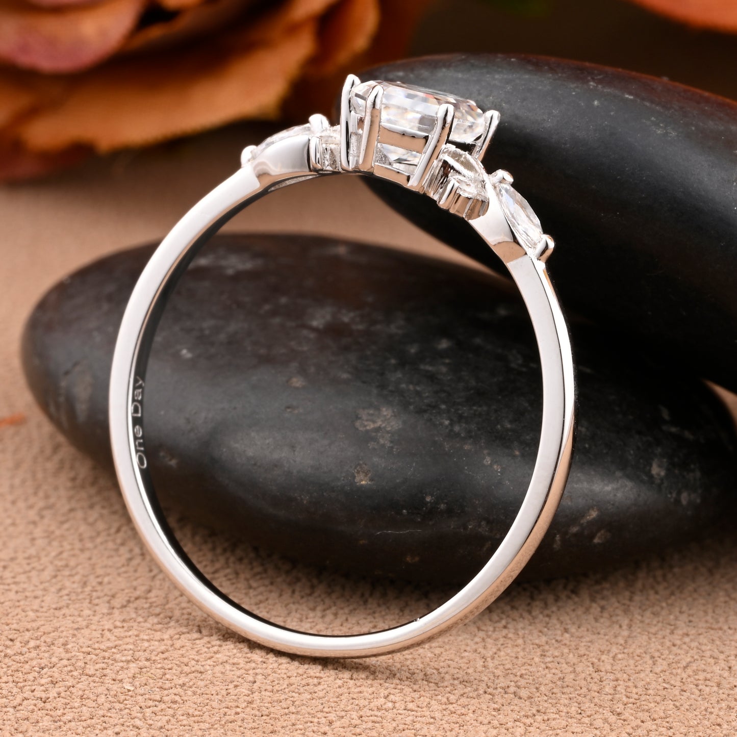 Bague de fiançailles vintage en forme de poire avec aigue-marine, ensemble de bagues de mariage uniques, cadeau d'anniversaire