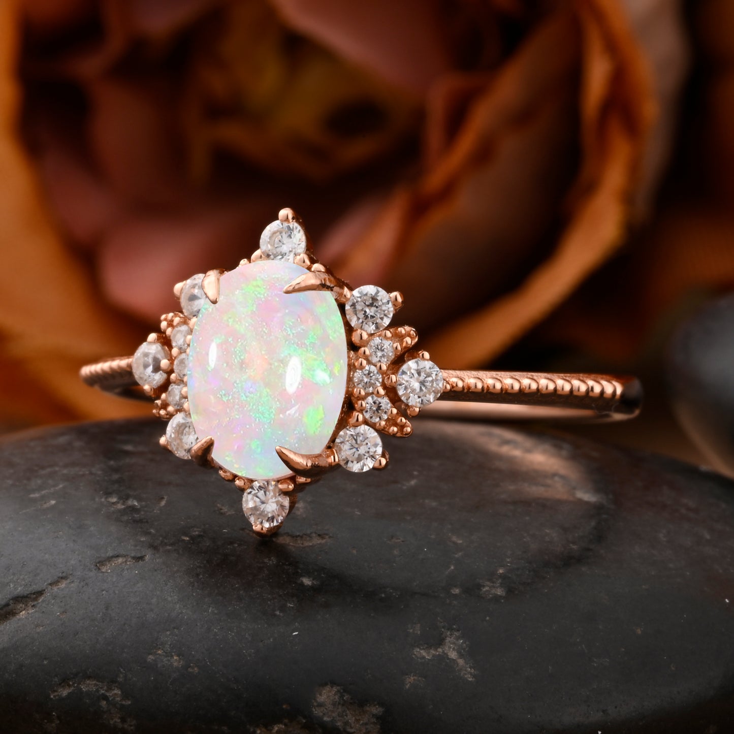 Bague de fiançailles vintage en forme de poire avec aigue-marine, ensemble de bagues de mariage uniques, cadeau d'anniversaire