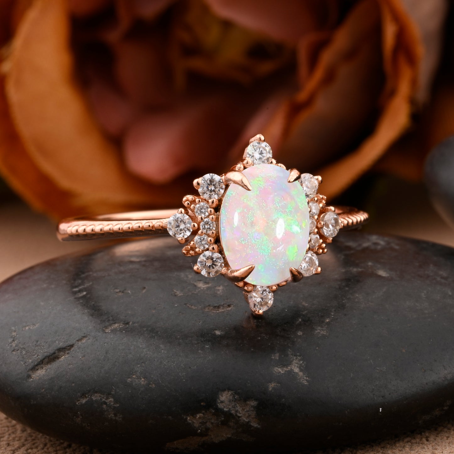 Bague de fiançailles vintage en forme de poire avec aigue-marine, ensemble de bagues de mariage uniques, cadeau d'anniversaire