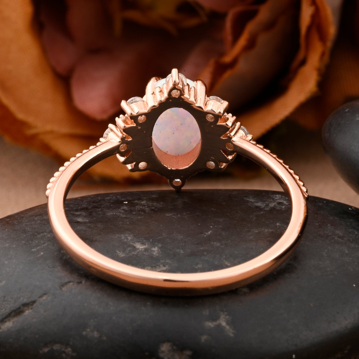 Bague de fiançailles vintage en forme de poire avec aigue-marine, ensemble de bagues de mariage uniques, cadeau d'anniversaire