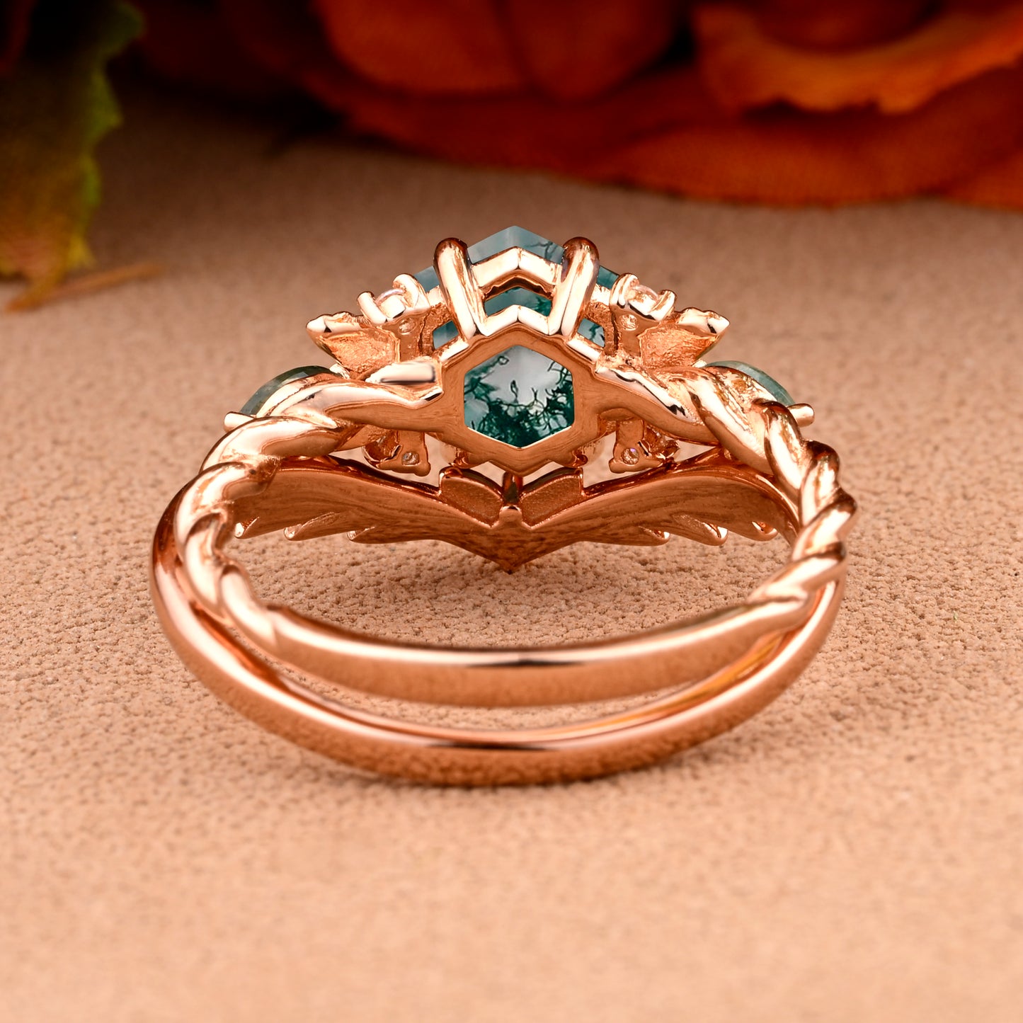 Vintage Birnenform Aquamarin Verlobungsring Set Unikat Versprechen Brautring Set Jubiläumsgeschenk