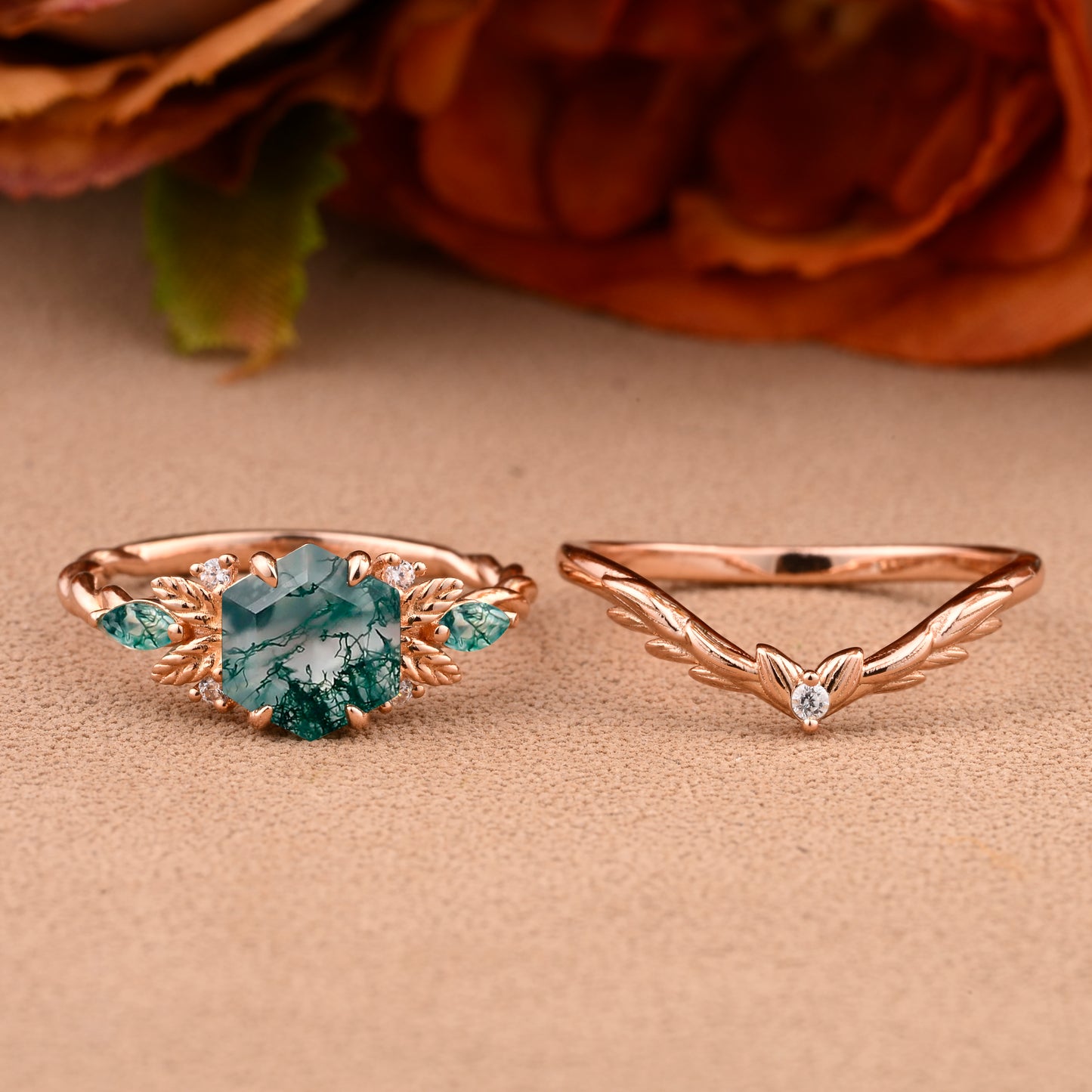Vintage Birnenform Aquamarin Verlobungsring Set Unikat Versprechen Brautring Set Jubiläumsgeschenk