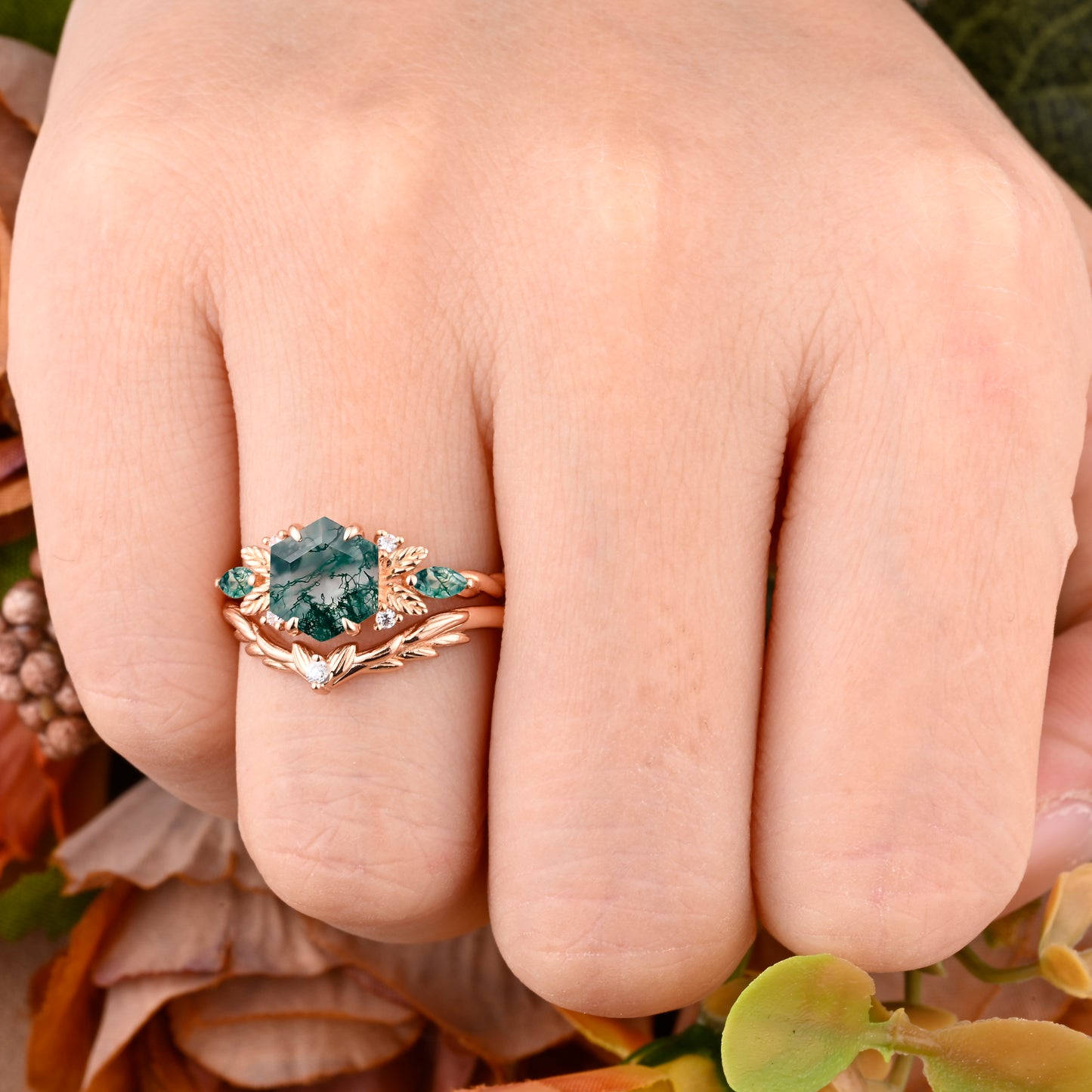 Vintage Birnenform Aquamarin Verlobungsring Set Unikat Versprechen Brautring Set Jubiläumsgeschenk