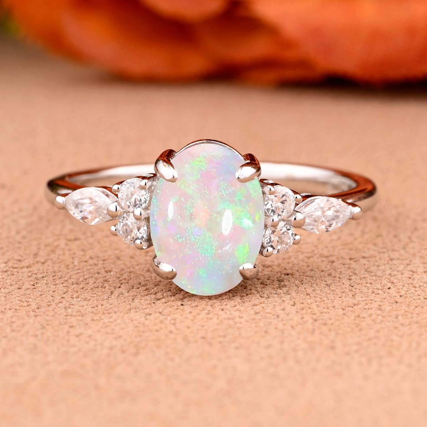 Bague de fiançailles vintage en forme de poire avec aigue-marine, ensemble de bagues de mariage uniques, cadeau d'anniversaire