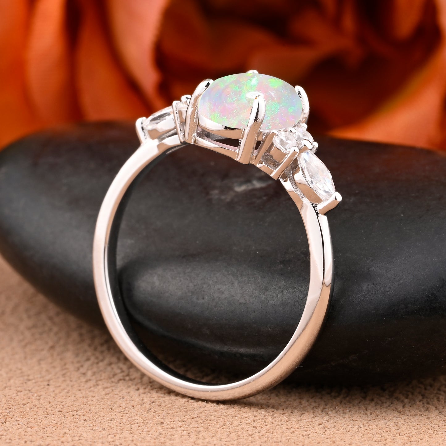 Bague de fiançailles vintage en forme de poire avec aigue-marine, ensemble de bagues de mariage uniques, cadeau d'anniversaire