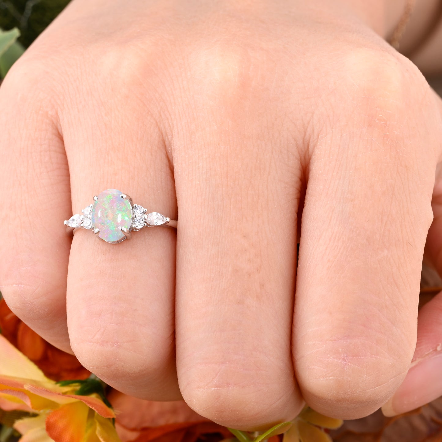 Bague de fiançailles vintage en forme de poire avec aigue-marine, ensemble de bagues de mariage uniques, cadeau d'anniversaire