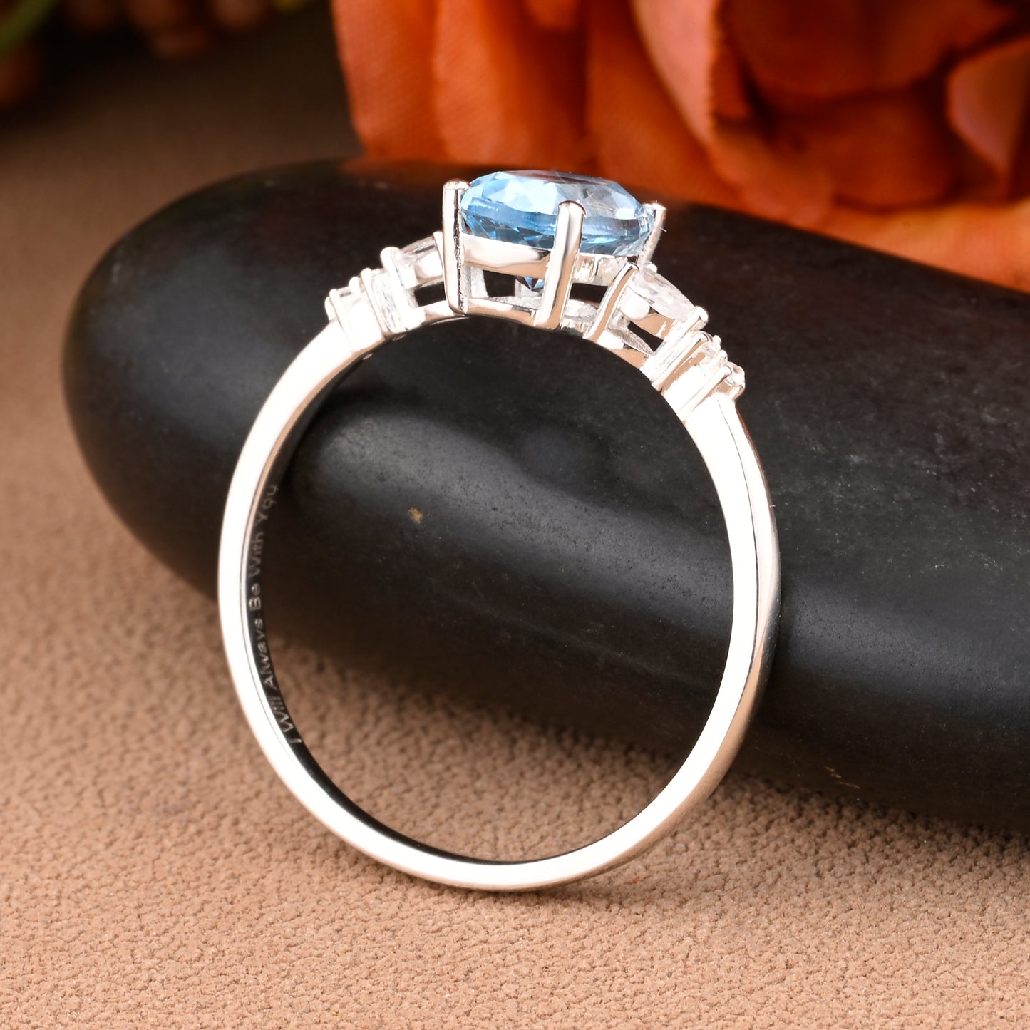 Bague de fiançailles vintage ovale en pierre de lune, bague de promesse unique en opale et moissanite
