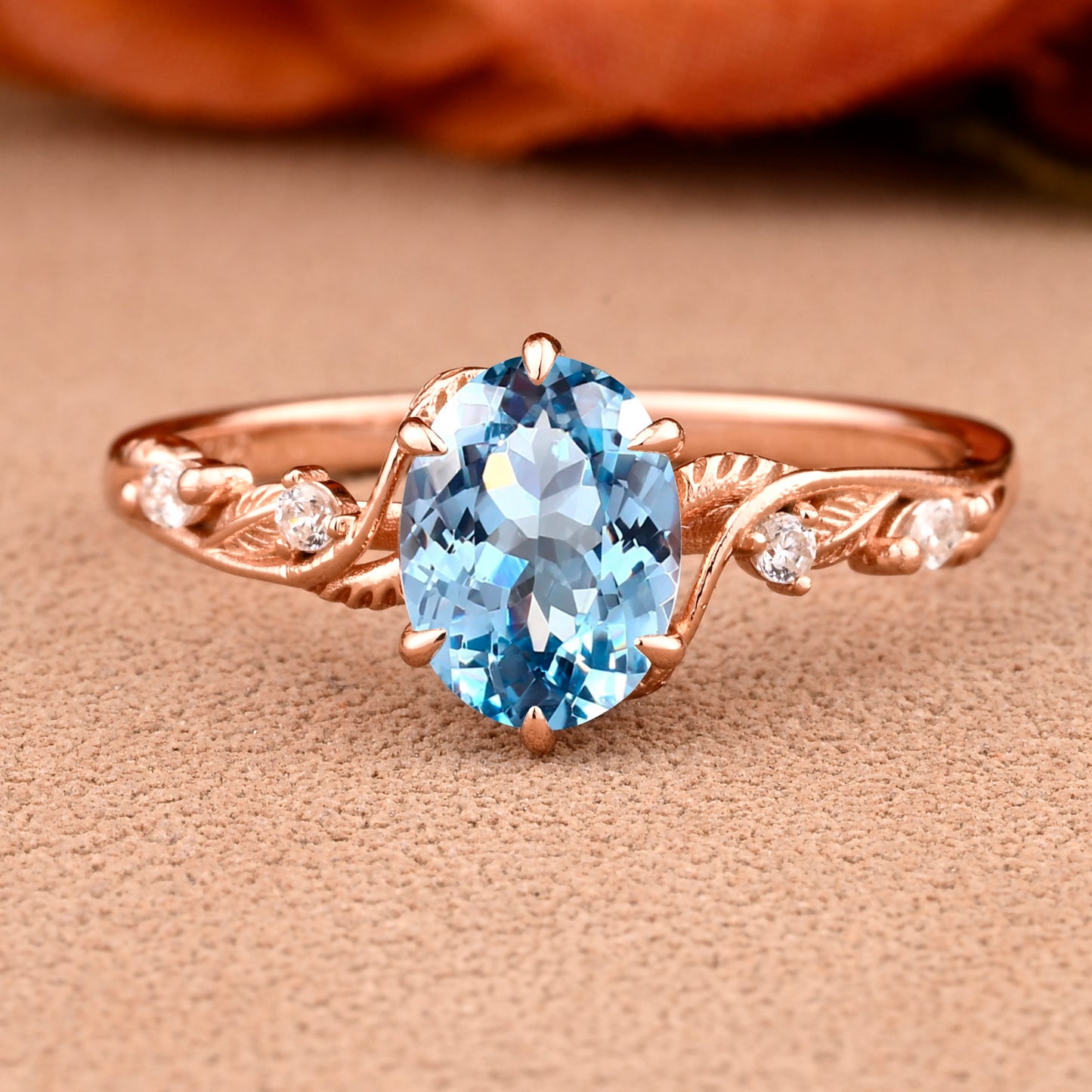 Bague de fiançailles vintage en forme de poire avec aigue-marine, ensemble de bagues de mariage uniques, cadeau d'anniversaire
