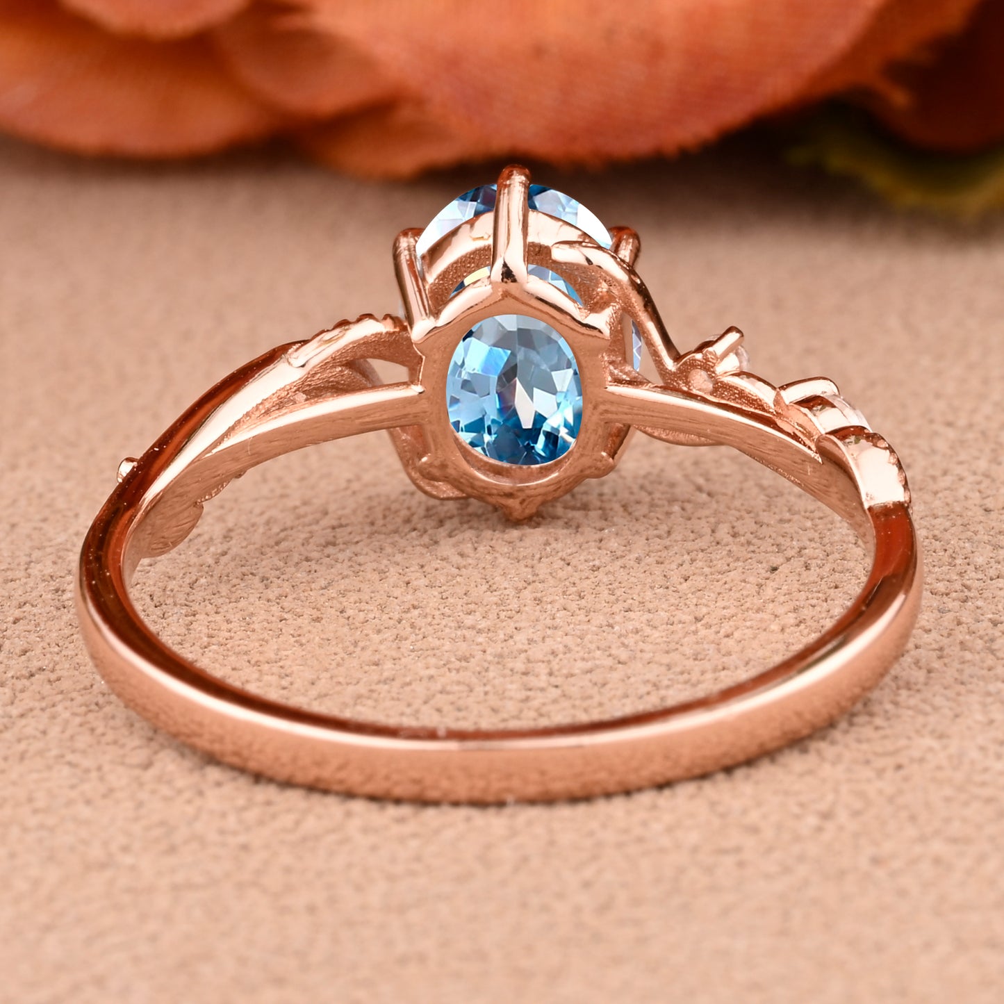 Bague de fiançailles vintage en forme de poire avec aigue-marine, ensemble de bagues de mariage uniques, cadeau d'anniversaire
