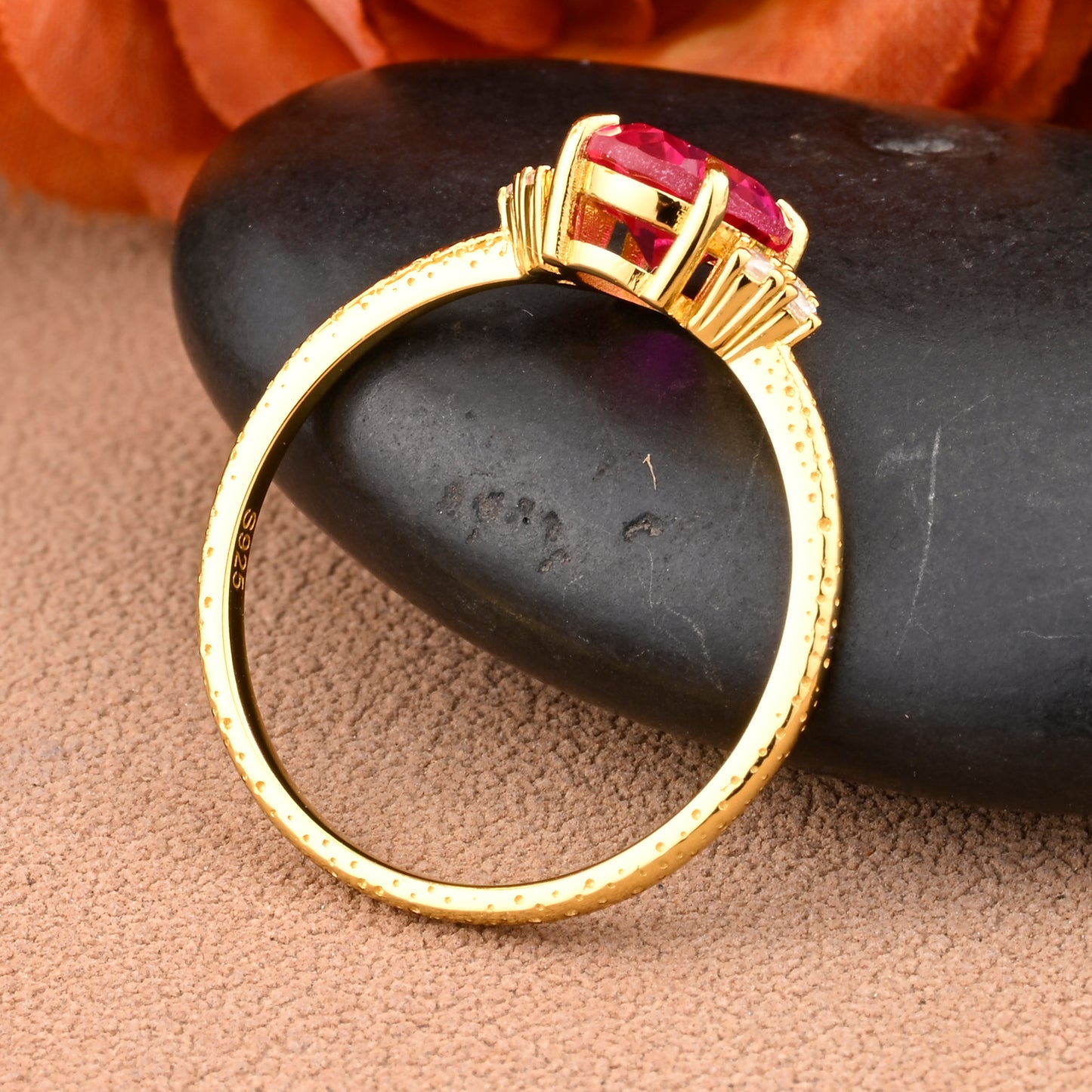 Bague de fiançailles vintage ovale en pierre de lune, bague de promesse unique en opale et moissanite