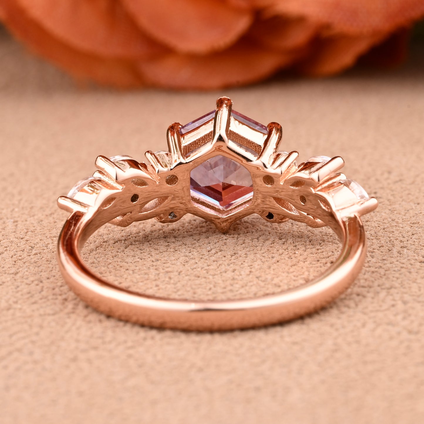 Vintage Birnenform Aquamarin Verlobungsring Set Unikat Versprechen Brautring Set Jubiläumsgeschenk