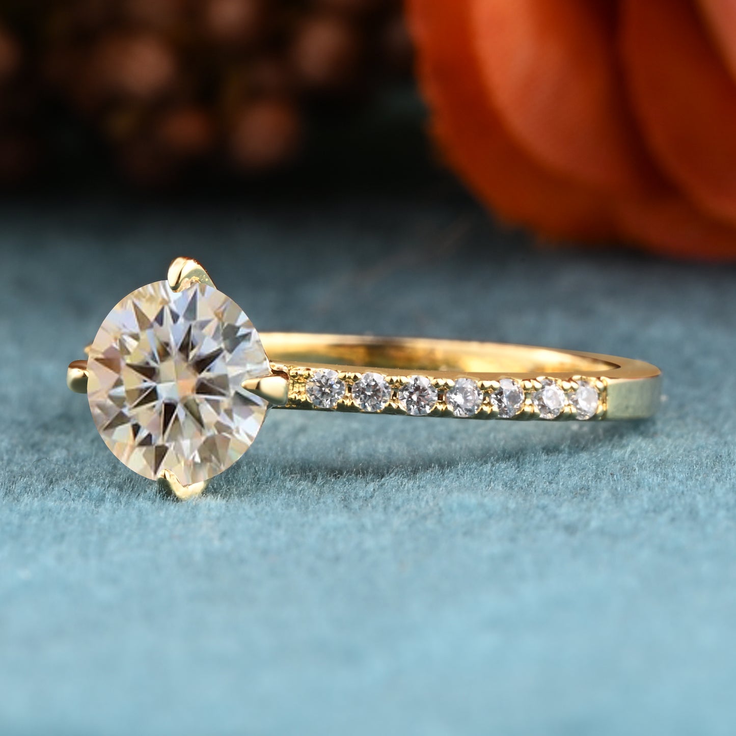 Bague de fiançailles vintage en forme de poire avec aigue-marine, ensemble de bagues de mariage uniques, cadeau d'anniversaire
