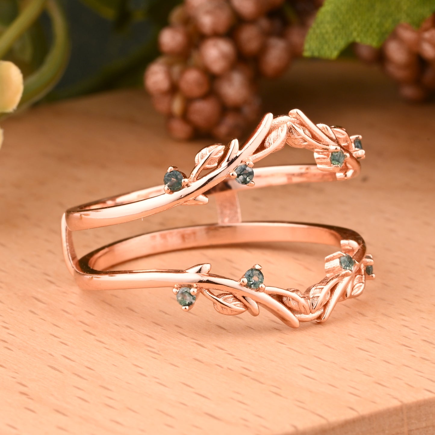 Bague de fiançailles vintage ovale en pierre de lune, bague de promesse unique en opale et moissanite