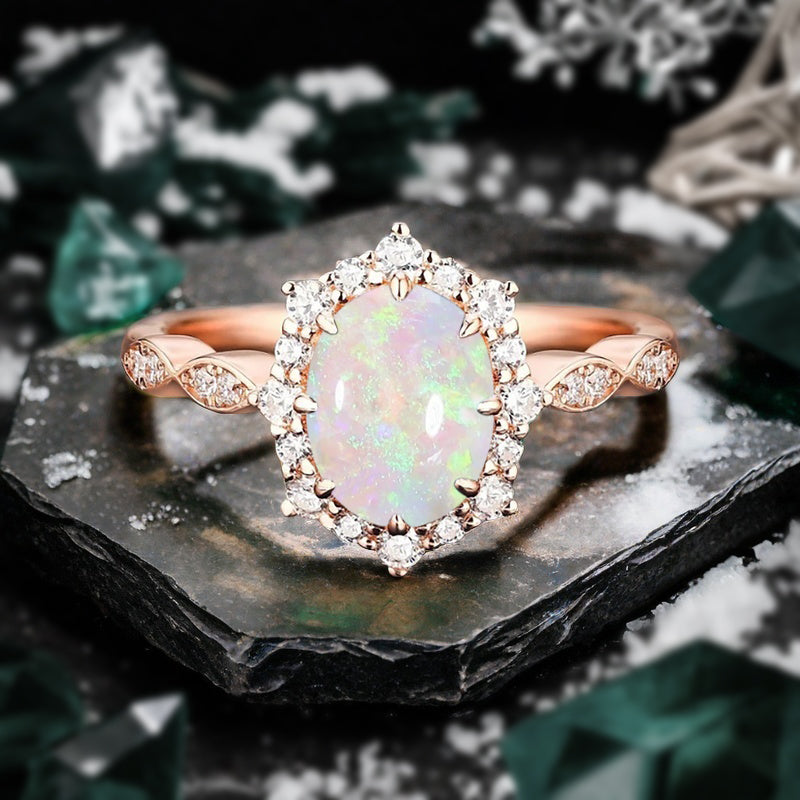 Bague de fiançailles vintage en forme de poire avec aigue-marine, ensemble de bagues de mariage uniques, cadeau d'anniversaire