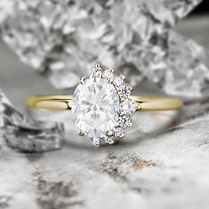 Bague de fiançailles vintage en forme de poire avec aigue-marine, ensemble de bagues de mariage uniques, cadeau d'anniversaire