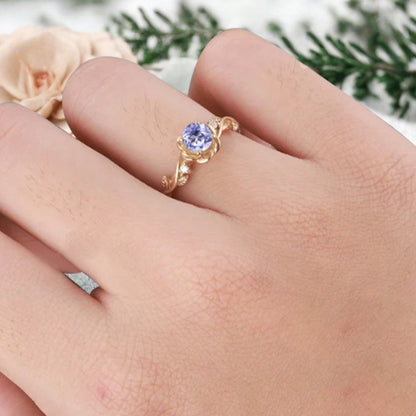 Bague de fiançailles vintage ovale en pierre de lune, bague de promesse unique en opale et moissanite