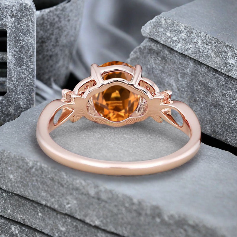 Bague de fiançailles vintage ovale en pierre de lune, bague de promesse unique en opale et moissanite