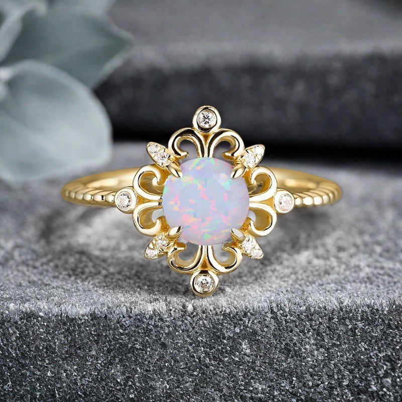 Bague de fiançailles vintage en forme de poire avec aigue-marine, ensemble de bagues de mariage uniques, cadeau d'anniversaire