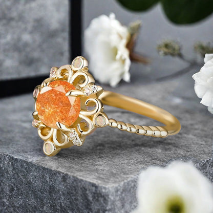Bague de fiançailles vintage en forme de poire avec aigue-marine, ensemble de bagues de mariage uniques, cadeau d'anniversaire