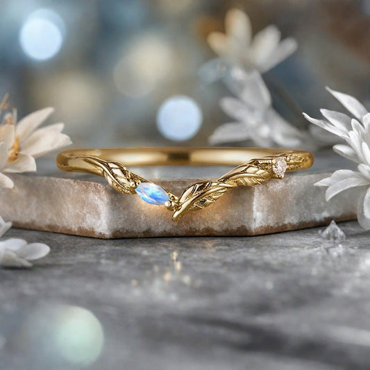 Bague de fiançailles vintage en forme de poire avec aigue-marine, ensemble de bagues de mariage uniques, cadeau d'anniversaire