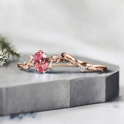 Vintage Birnenform Aquamarin Verlobungsring Set Unikat Versprechen Brautring Set Jubiläumsgeschenk