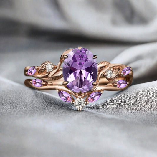 Bague de fiançailles vintage en forme de poire avec aigue-marine, ensemble de bagues de mariage uniques, cadeau d'anniversaire