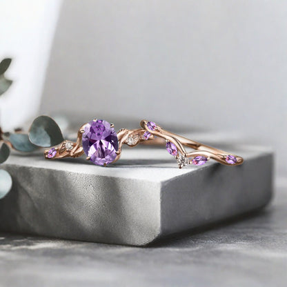 Bague de fiançailles vintage en forme de poire avec aigue-marine, ensemble de bagues de mariage uniques, cadeau d'anniversaire