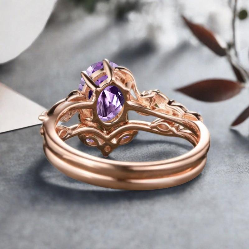 Bague de fiançailles vintage en forme de poire avec aigue-marine, ensemble de bagues de mariage uniques, cadeau d'anniversaire